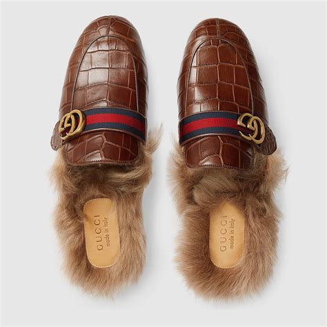 gucci leather slipper review|Gucci crocodile slippers.